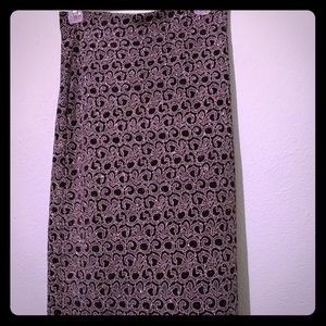 Miss Selfridge Metallic Silver Floral Skirt Sz 8